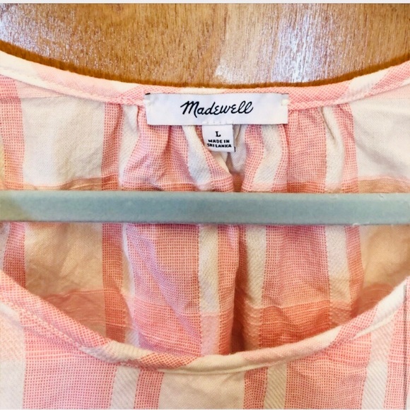MADEWELL Gingham Tie-Shoulder Checker Print Crop Large - Picture 8 of 12